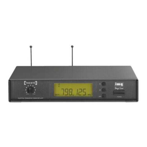 IMG STAGELINE TXS-870 Instruction Manual