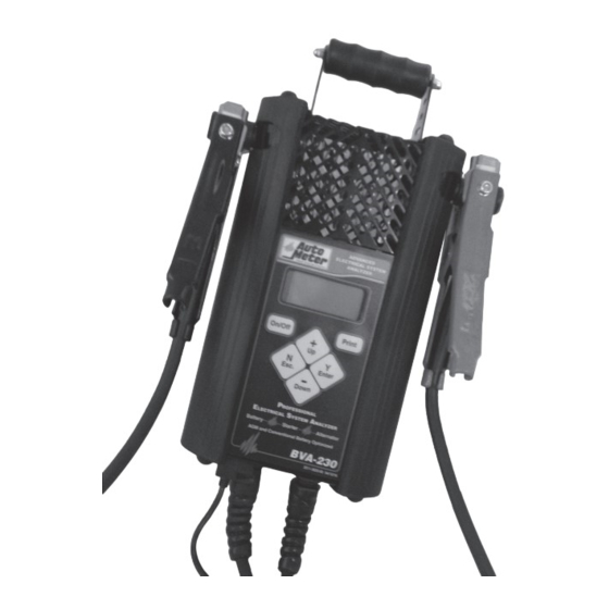 Auto Meter BVA-230OZR Operator's Manual
