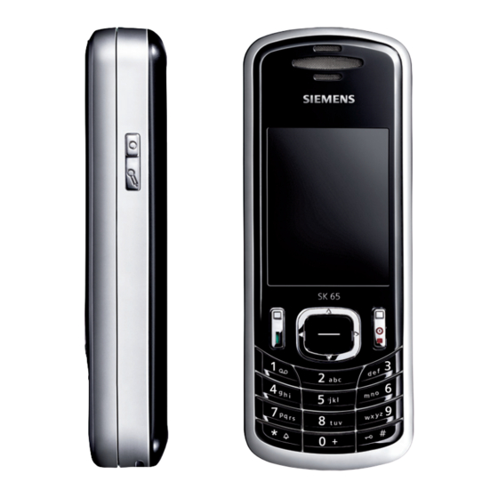 Siemens SK65 User Manual