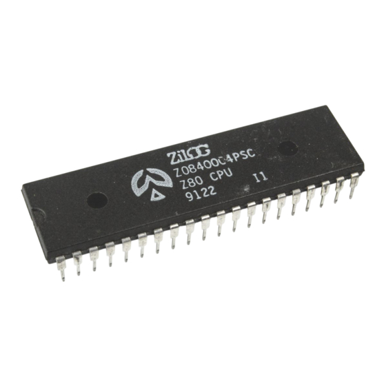 ZILOG Z80A-CPU TECHNICAL MANUAL Pdf Download | ManualsLib