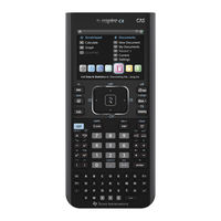 Texas Instruments ti nspire cx Manual Book