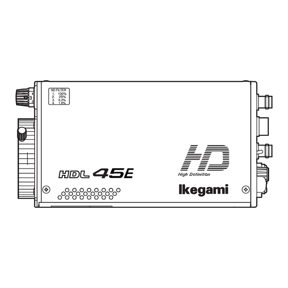 Ikegami HDL-45E Operation Manual