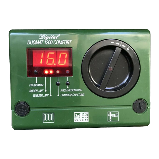 Dennerle DUOMAT 1200 Comfort Operating Instructions Manual