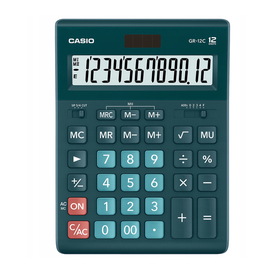 Casio GR-12C User Manual