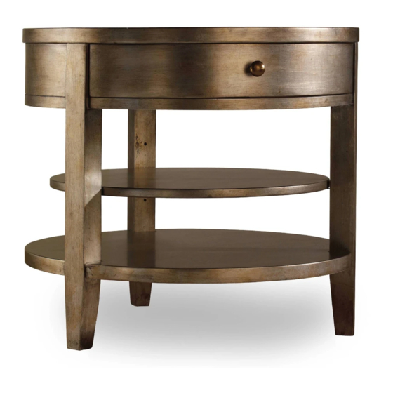 Hooker Furniture One-Drawer Round Lamp Table-Visage 3014-50003 Assembly Instruction
