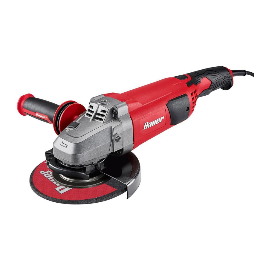 Bauer 1962E-B, 57003 - 7 in. Trigger Grip Angle Grinder Manual