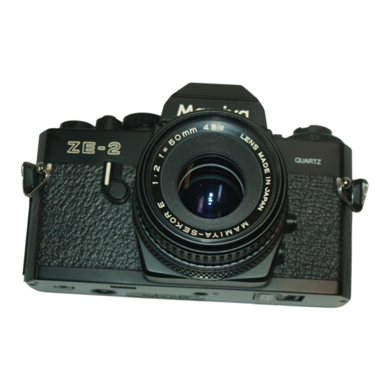 【動作確認済】 Mamiya ZE-2 G0318-0227-329-4v Mamiya ZE-2 Manuals | ManualsLib
