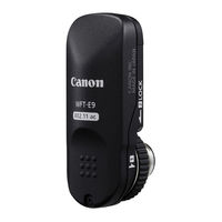 Canon WFT-E9 Advanced User's Manual