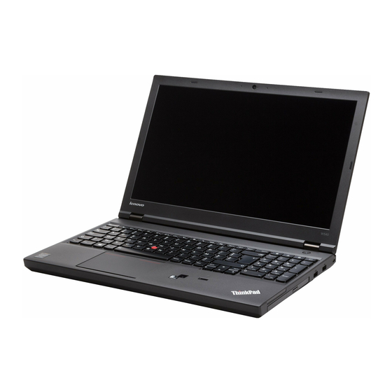 Lenovo ThinkPad T540p Safety, Warranty, And Setup Manual