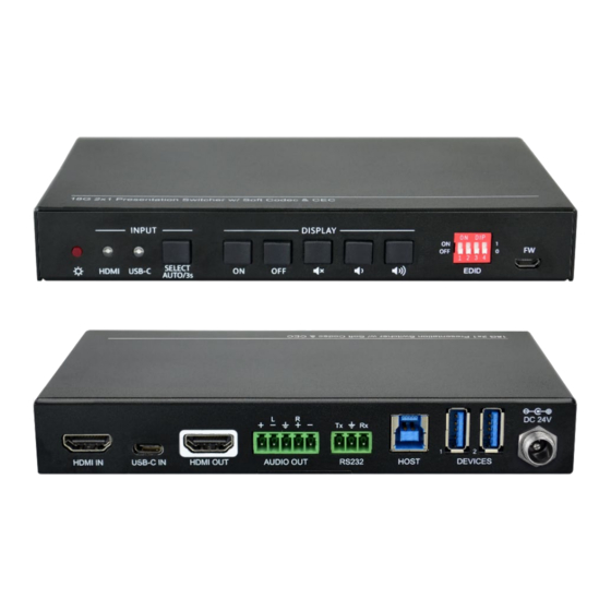 User Manuals: Altimium SCA21HE-CODEC Switcher