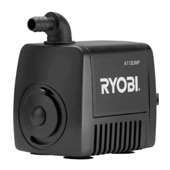 Ryobi A113UWP Operator's Manual
