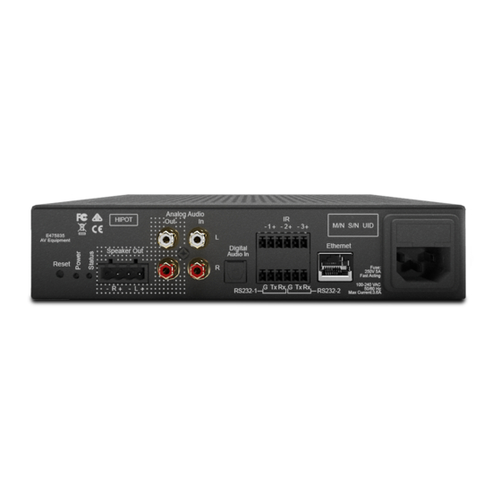 Savant PAV-SIPA1SM Series Quick Reference Manual
