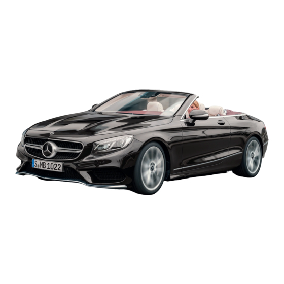 Mercedes-Benz S-Class Cabriolet 2017 Owner's Manual
