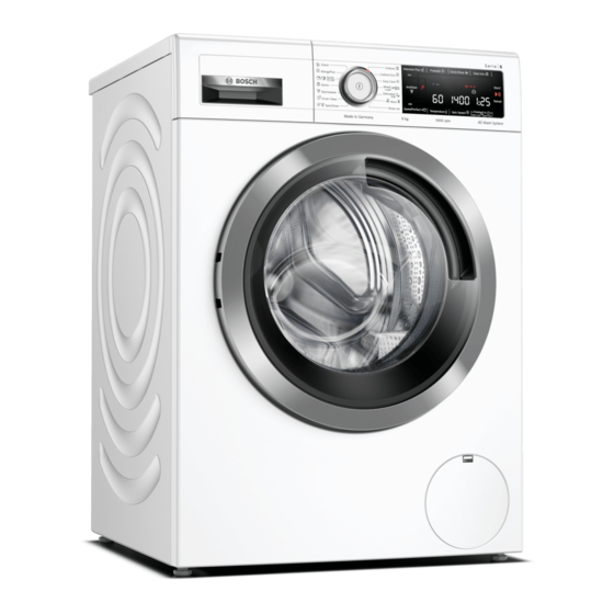 Bosch WAV28M90IL Washing Machine Manuals