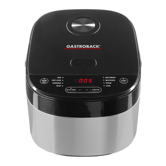 Gastroback DESIGN MULTICOOK PRO Instruction Manual