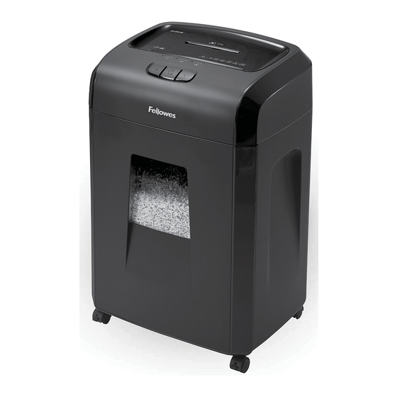 Fellowes Powershred 94MC Quick Start Manual