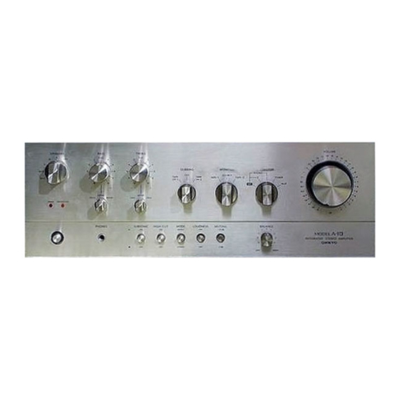 Onkyo A-10 Service Manual