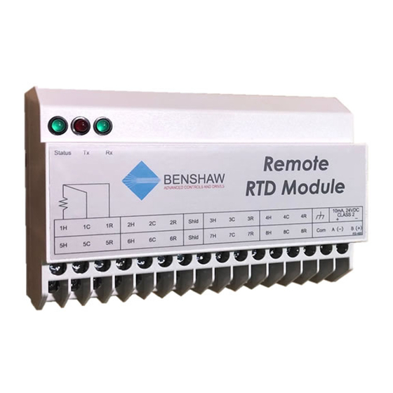 User Manuals: BENSHAW SPR-100P Remote RTD Module