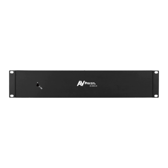 AV Pro Edge AC-MAX-24 Audio Matrix Manuals