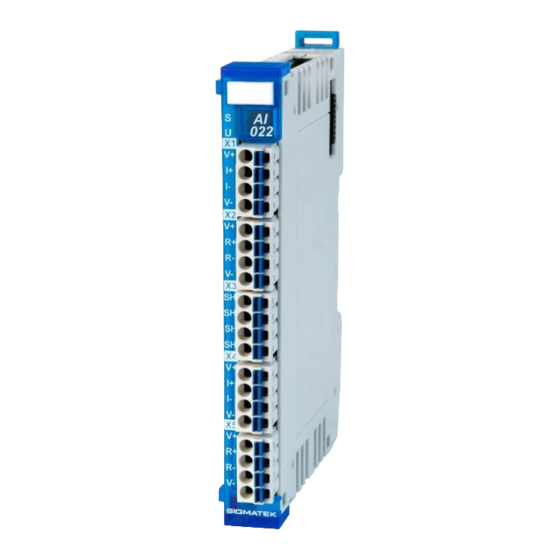 User Manuals: SIGMATEK S-DIAS AI 022 Input Module