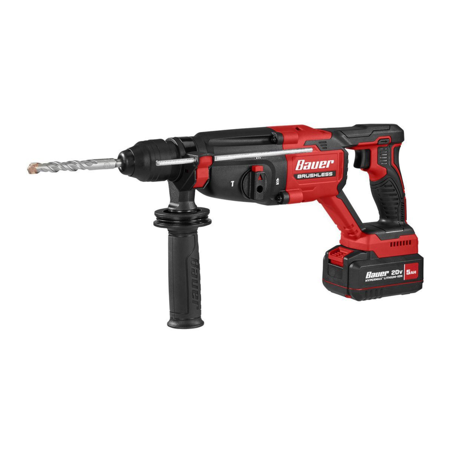 Bauer 2241C-B, 58848 - 1" D-Handle SDS-PLUS Type Rotary Hammer Manual