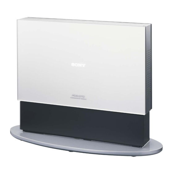 Sony PCS-G70 Setup Manual