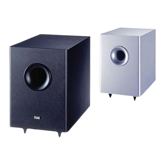 ELAC SUB 101 ESP Operating Instructions Manual