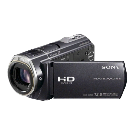 Sony HDR-CX500 Service Manual