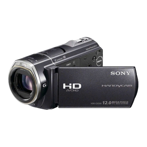 Sony Handycam HDR-CX500 Manuals