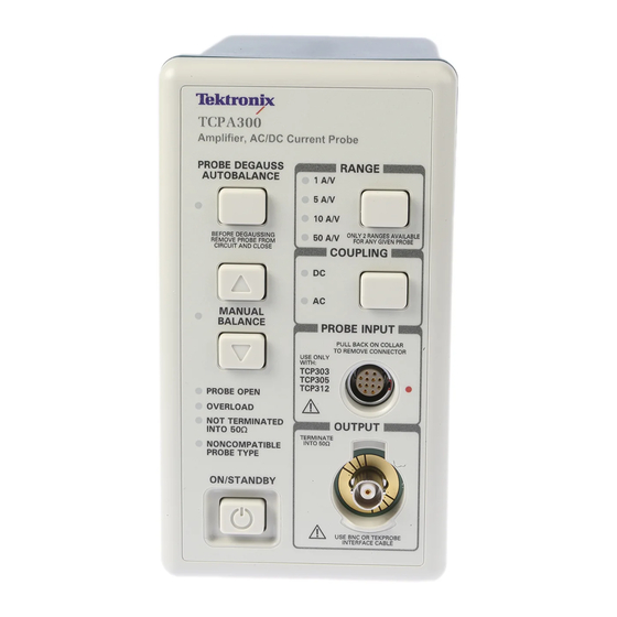 Tektronix TCPA300 Safety Instructions