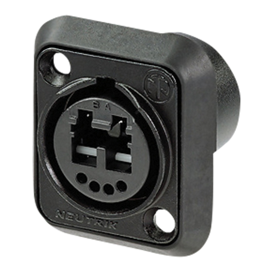 NEUTRIK opticalCON NO2-4FDW-A Handling Instruction
