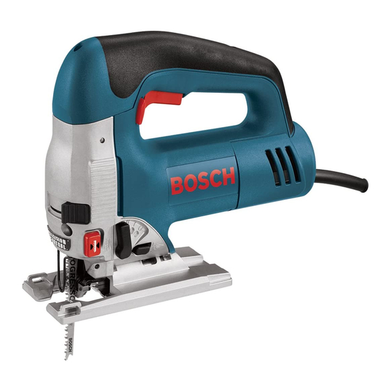 Bosch 1590EVSK - NA Precision Control Top Handle Jig Saw Operating/Safety Instructions Manual