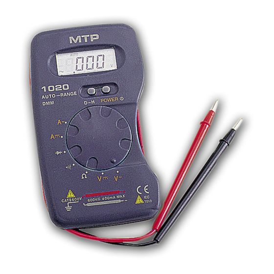 MTP -1020 Operator's Instruction Manual