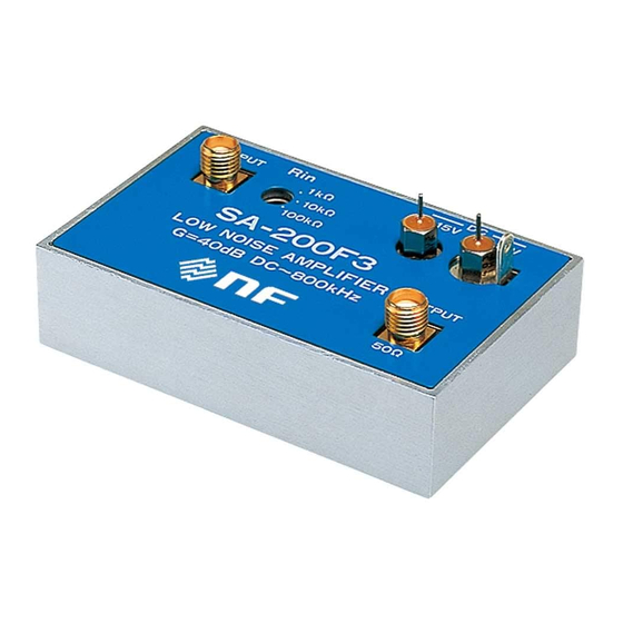 NF SA-200F3 Instruction Manual