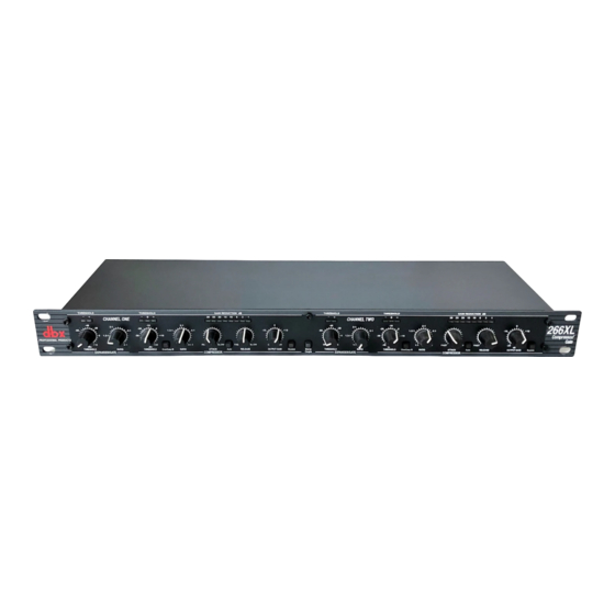 dbx 266XL Owner's/Operator's Manual