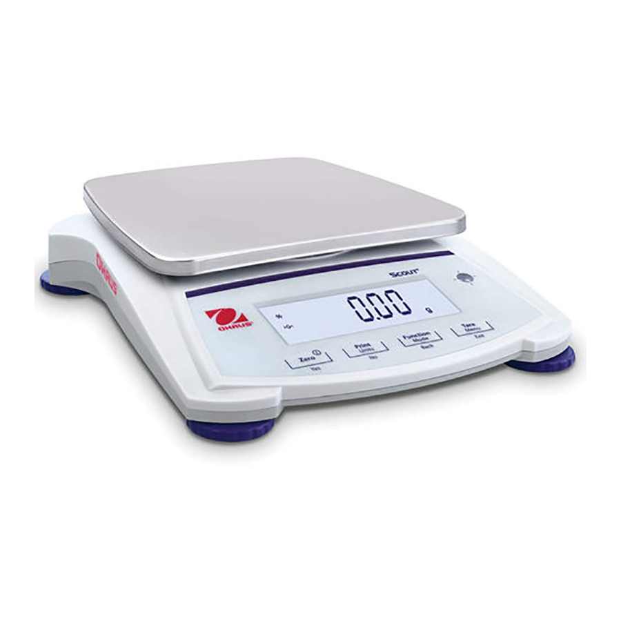 OHAUS Scout SJX1502N/E Additional Instructions