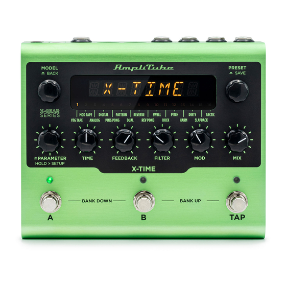IK Multimedia AmpliTube X-TIME User Manual
