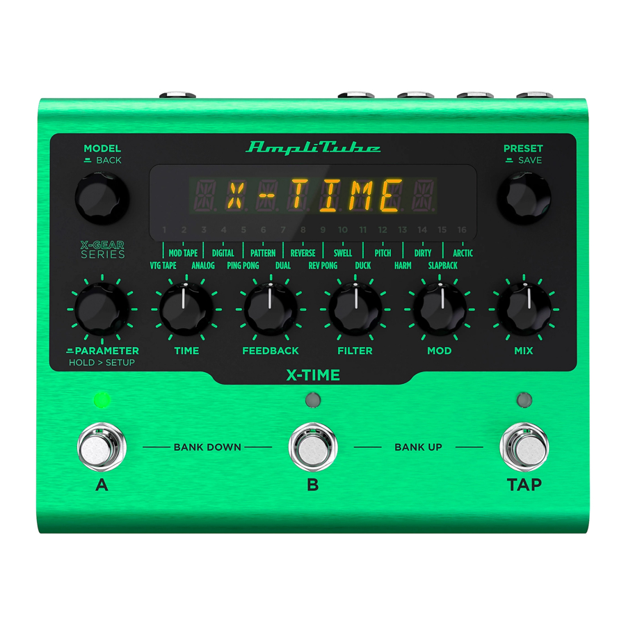 IK Multimedia AmpliTube X-TIME - Delay Pedal Quick Start Guide
