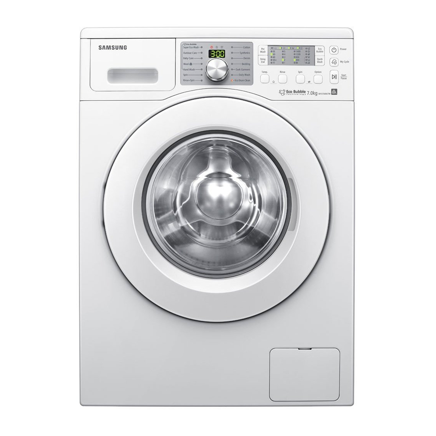 Samsung WF0804W8E 8kg 1400rpm Ecobubble Washing Machine Manuals