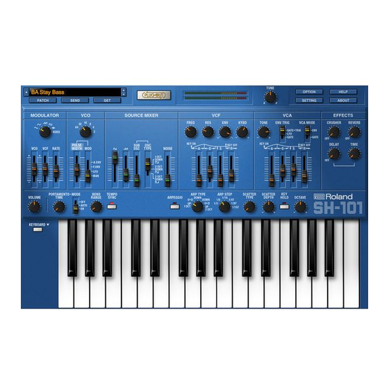 Roland SH-101 Service Notes