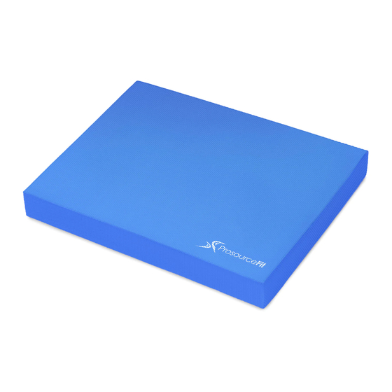 ProSource EXERCISE BALANCE PAD Instruction Manual & Exercise Manual