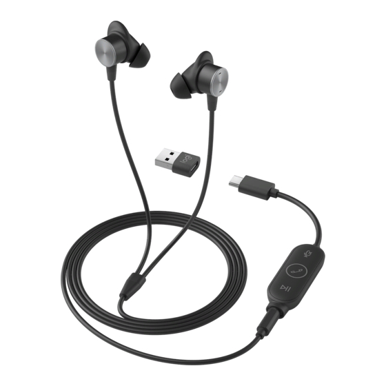 Logitech ZONE WIRED EARBUDS Manuals