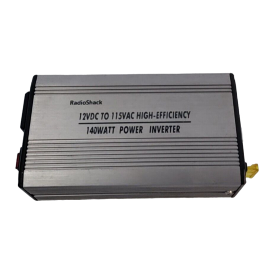 RADIO SHACK DC TO AC POWER INVERTER OWNER'S MANUAL Pdf Download