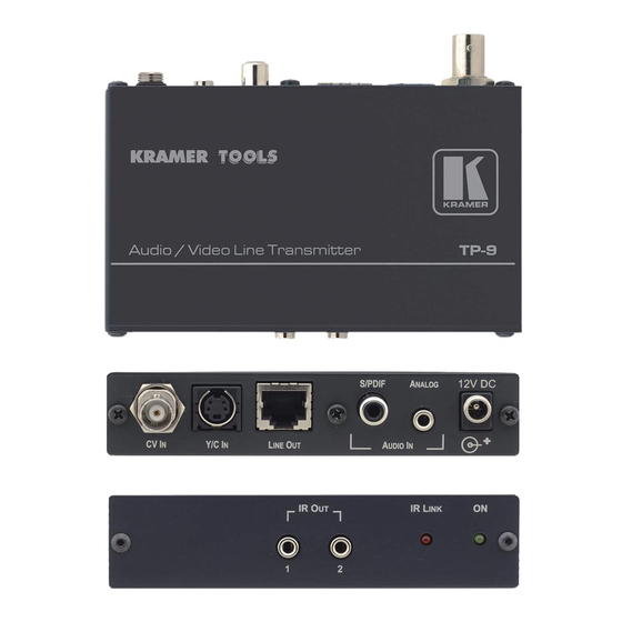 KRAMER TP-9 USER MANUAL Pdf Download | ManualsLib