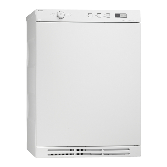 Asko T754HP Installation Instructions Manual