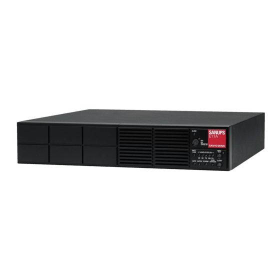 Sanyo Denki SANUPS E11A Series User Settings Manual