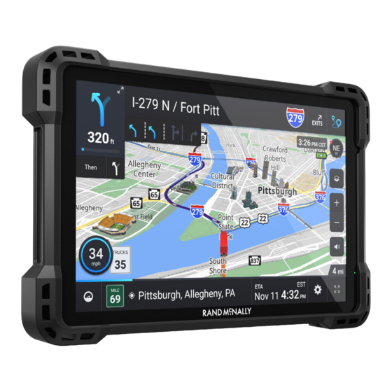 Rand McNally TND TABLET 1050 Quick Start Manual