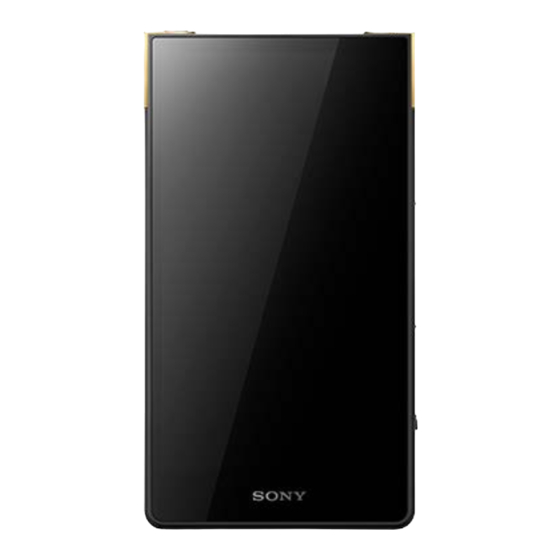 Sony NW-ZX707 Manuals