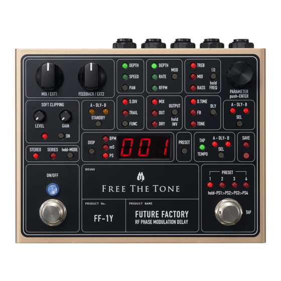 Free The Tone FUTURE FACTORY Owner's Manual