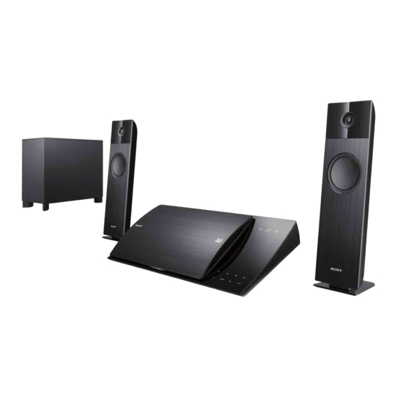 Sony BDV-NF620 Installation Manual